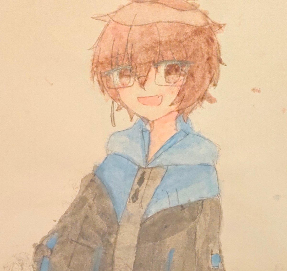 MaYu_032's tweet photo. ←数年前描いたあさひ        今描いたあさひ→ https://t.co/dl9BdDr6e0