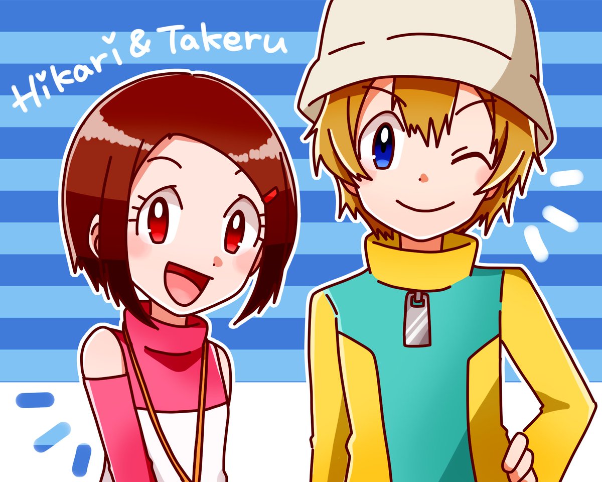 hinako_710's tweet photo. 8月3日はヒカリちゃん合流デー＆タケヒカ出会った日でもあるので過去絵投下します！！！ https://t.co/RTqg8w6QAx
