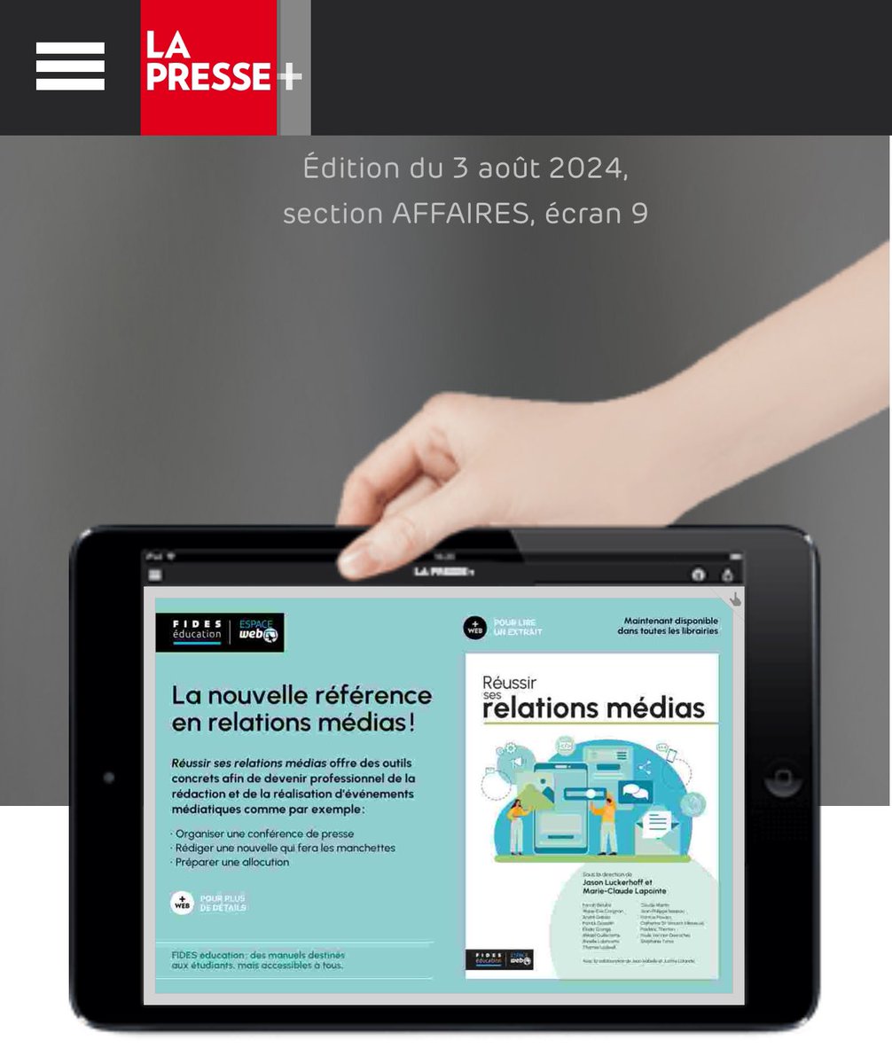Disponible dans les librairies !