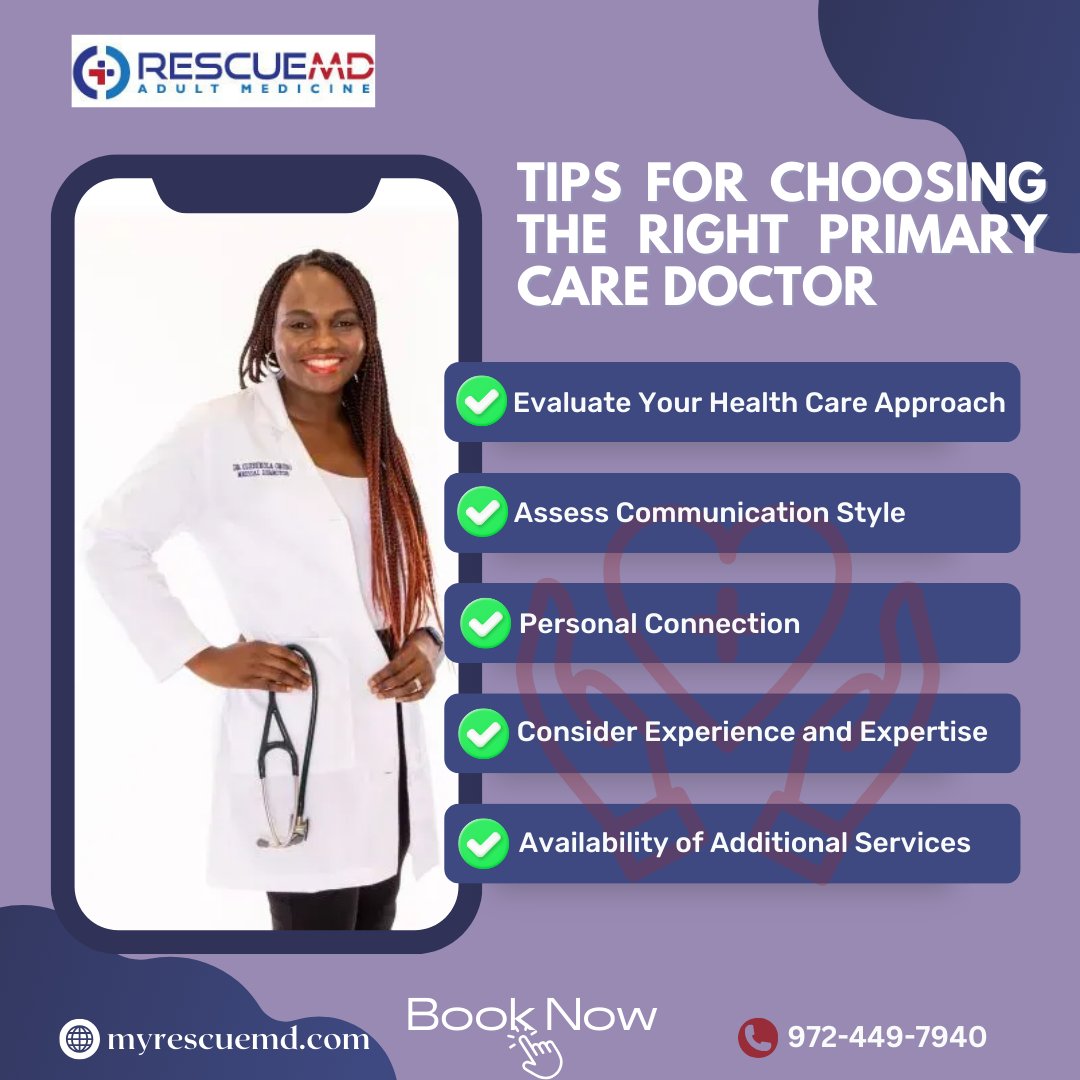MYRESCUEMD's tweet photo. 🩺Evaluate Your Health Care Approach – Look for a provider who aligns with your views and values. Whether you prefer traditional or alternative medicine, make sure they're on the same page as yours.

📍945 Stockton Drive, Ste #6100, Allen, TX 75013
📞972-449-7940 https://t.co/a1tq4VINdH