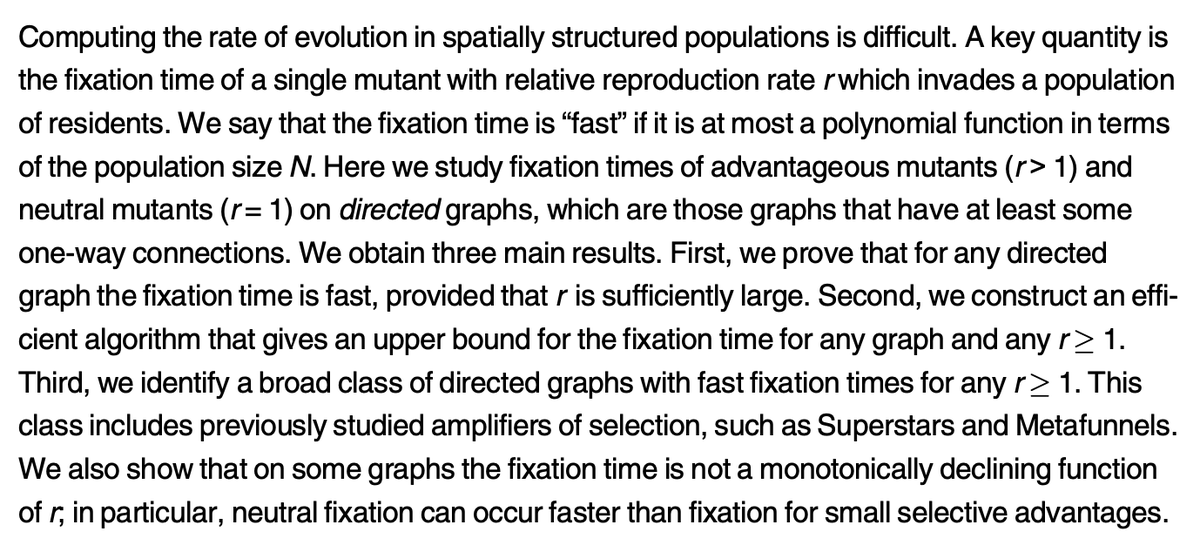 Martin A. Nowak (@drmanowak) on Twitter photo Very happy about my first paper with <a href="/brewster_tw/">David Brewster</a> where we study fixation times on directed graphs dx.plos.org/10.1371/journa… Very happy about my first paper with <a href="/brewster_tw/">David Brewster</a> where we study fixation times on directed graphs dx.plos.org/10.1371/journa…