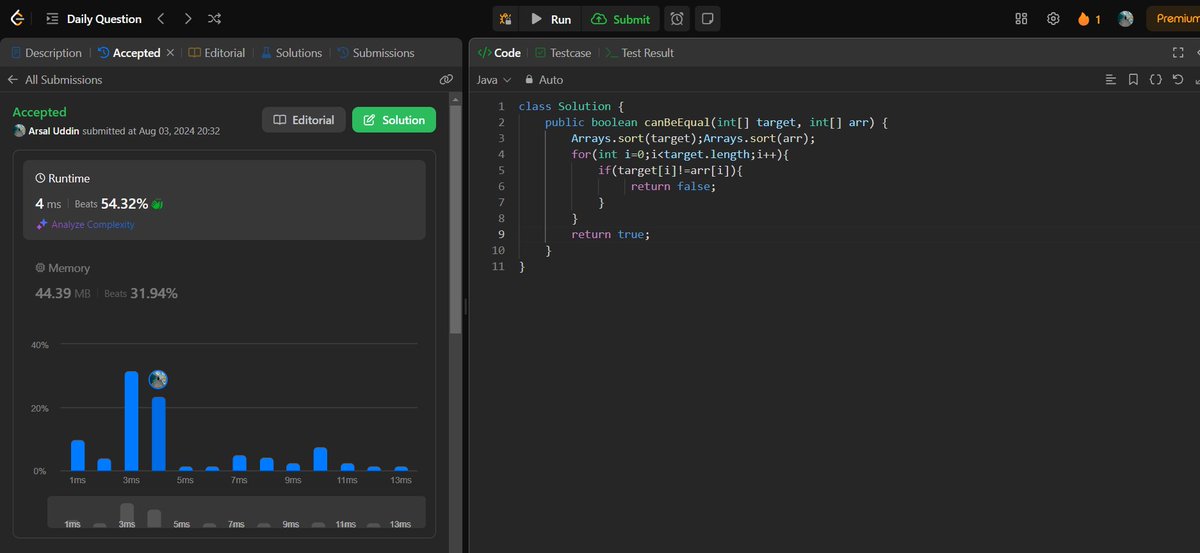 arsaluddin8's tweet photo. #leetcode #LearningJourney #problemSolving #SoftwareDeveloper 
Problem of the Day 🚀 https://t.co/2W1o16KgYh
