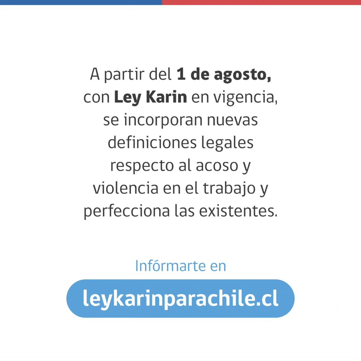 MintrabChile's tweet photo. Ya comenzó a implementarse la #LeyKarin contra el acoso sexual, acoso laboral y la violencia en el mundo del trabajo, para avanzar en espacios laborales más seguros 🫂 

Revisa todos los detalles en https://t.co/xXx3aRNx0h 💻 https://t.co/w7BHDcdU2X