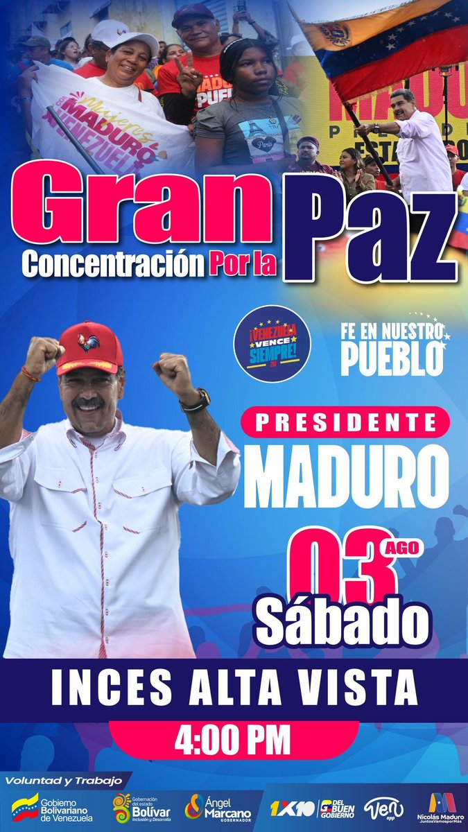 radacontacto's tweet photo. Gracias a nuestro Pueblo hoy defendemos la victoria contundente de nuestro Presidente Nicolás Maduro Ganó la Paz @NicolasMaduro @delcyrodriguezv @amarcanopsuv https://t.co/QLECiCL7RV