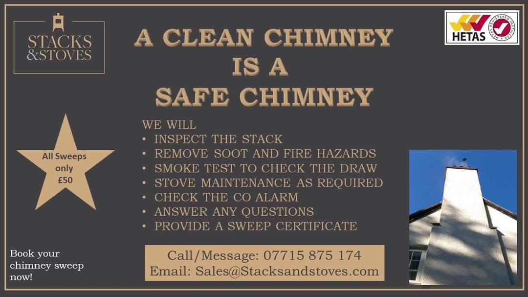 StacksStoves's tweet image. Book your local friendly Chimney Sweep today, just £50 per sweep with discounts on multiple flues. 
#Haslemere #Liphook #Petersfield #Godalming #Farnham #Midhurst and all surrounding areas