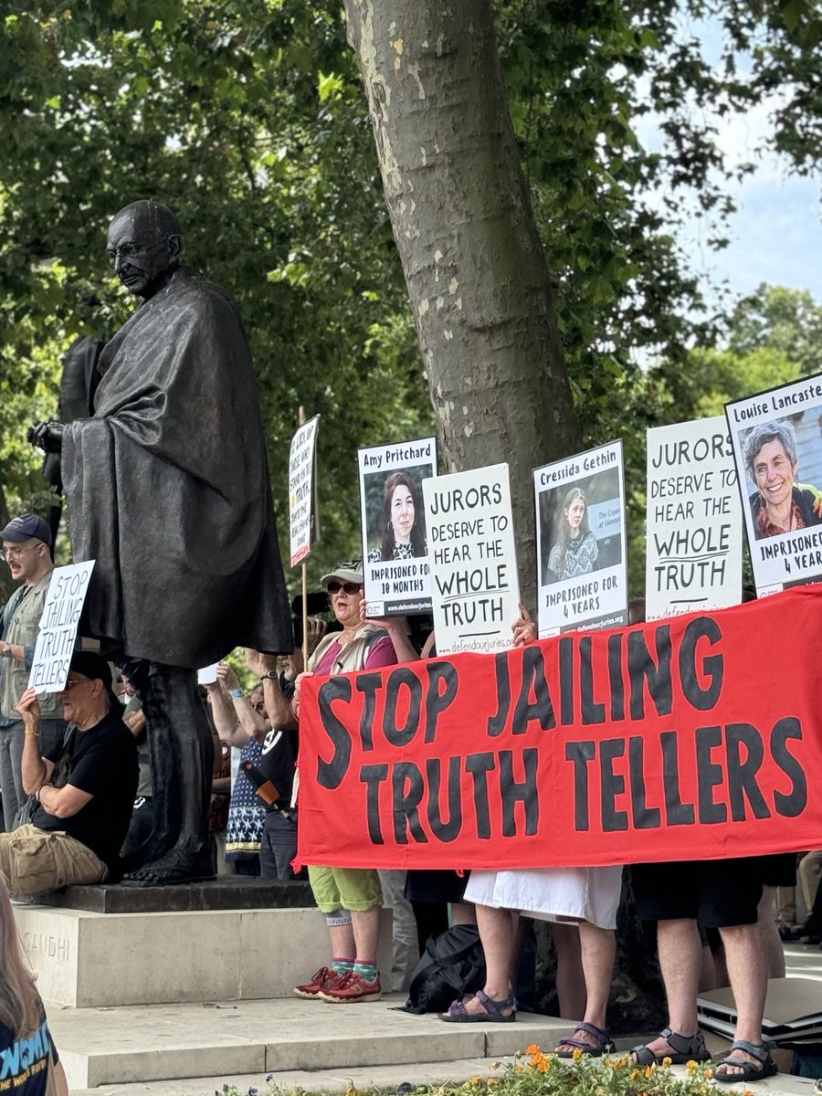 Each of the 21 in prison acted peacefully, from deep-seated conviction, risking their liberty to raise the alarm about the biggest threat humanity has ever faced.
 Yet judges block defendants from explaining their motivations and impose unprecedentedy harsh sentences