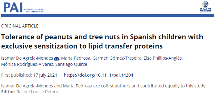 pai_eaaci's tweet photo. The #originalarticle “Tolerance of #peanuts and #treenuts in Spanish children with exclusive #sensitization to #lipid transfer #proteins” published in the #PAI_Journal is available here 🔗 https://t.co/WExMFgHc6U!
#peanutstolerance https://t.co/wbHUdWYzQn