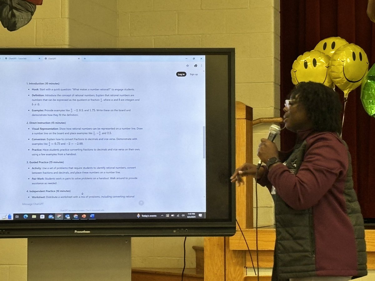 RoseHillRaiders's tweet photo. Thank you Ms. Chatman for teaching us about how to utilize AI in the classroom! #FullSTEMAhead @TiffanyGreen08 @JMCSchools @suptking @JMCSSInnovation https://t.co/XtiGaUamfv
