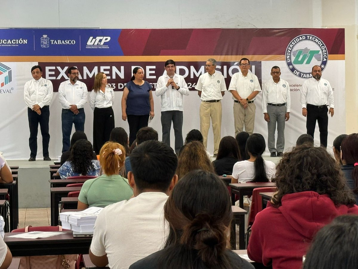 xevtfm's tweet photo. 🔴 #LoÚltimo | Este sábado 1512 aspirantes realizan el examen de admisión en la @UTTAB para ingresar a alguno de los 16 programas educativos que se imparten en esta institución.

La prueba es aplicada por el #CENEVAL https://t.co/QkRTyX4FUK