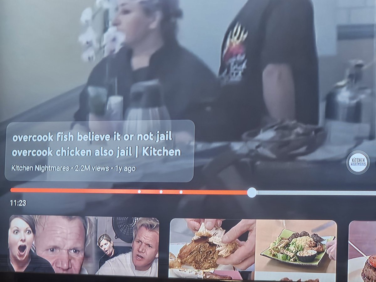 Miss_Whis's tweet photo. This is an actual video title on the Kitchen Nightmares YouTube channel 🤣 https://t.co/s48gd1BShd