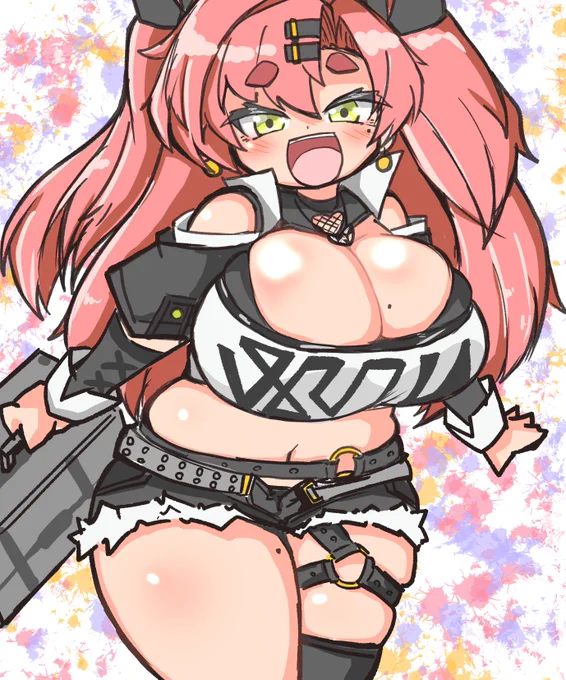 かなり盛った感じになってしまったがニコ落書きホクロが三つあるとは思わなった#ゼンゼロ 