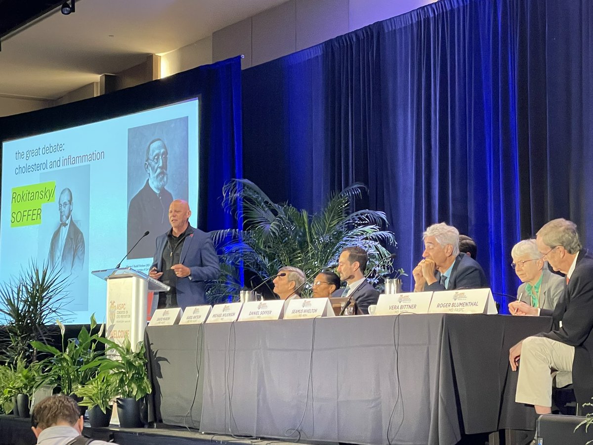 hillypaige2's tweet photo. #ASPC2024 
Fun way to open Day 2 at @ASPCardio - a debate on LDL vs inflammation with @dan_soffer and @MWilkinsonMD!
➡️ Maximize LDL lowering to <55 mg/dl in ASCVD 
➡️ Add colchicine in appropriate, well-controlled patients 
➡️ Combat cholesterol myths! https://t.co/LsfkwkQUVB