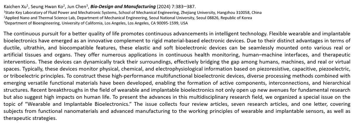BioDesignManuf's tweet photo. Advances in wearable and implantable bioelectronics for precision medicine

Learn more: https://t.co/80CO4lYywL

@ZJU_China @SeoulNatlUni @UCLA https://t.co/ELHXM5RbVX