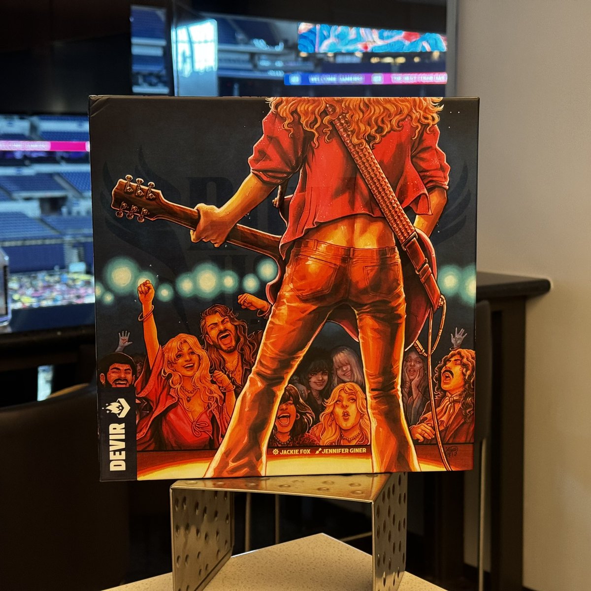 GamingTrend's tweet photo. Happy to present a #BestOfGenConAward to @devirgames and @JackieFox1976 for Rock Hard 1977! https://t.co/5HTN0YEF1k
