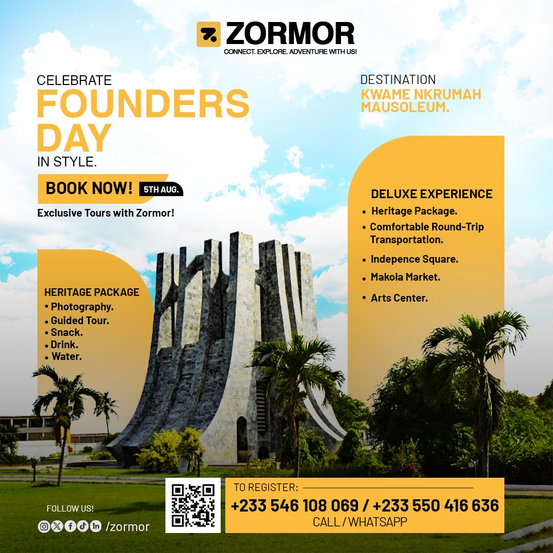 zormor__'s tweet photo. 🌟  Join our exciting tour of the Kwame Nkrumah Memorial Park and relive the legacy of Ghana's first president. 🇬🇭✨

Ready for an unforgettable journey? 

Limited slots available! Book your spot NOW. 
☎️ Call or WhatsApp 
+233546108069 / +233550416636
•
•
•
#FoundersDay https://t.co/SW2jfU5cI8