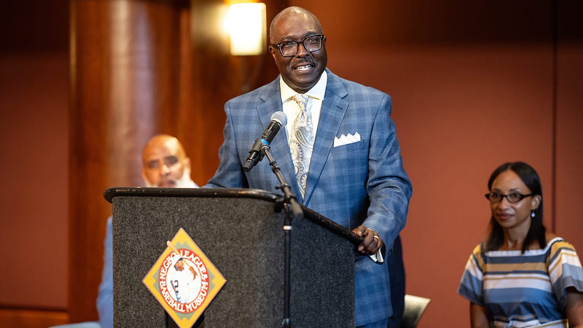 Negro Leagues Baseball Museum (@nlbmuseumkc) on Twitter photo Our late chairman and founder, the legendary Buck O’Neil always liked to say he was “right on time.”
The same could be said about Thursday’s announcement by the <a href="/MLB/">MLB</a> - <a href="/MLBPA/">MLBPA</a> <a href="/Baseball_YDF/">MLB-MLBPA Youth Development Foundation</a> of a $2 million grant to the Negro Leagues Baseball Museum.
“You have to remember Our late chairman and founder, the legendary Buck O’Neil always liked to say he was “right on time.”
The same could be said about Thursday’s announcement by the <a href="/MLB/">MLB</a> - <a href="/MLBPA/">MLBPA</a> <a href="/Baseball_YDF/">MLB-MLBPA Youth Development Foundation</a> of a $2 million grant to the Negro Leagues Baseball Museum.
“You have to remember