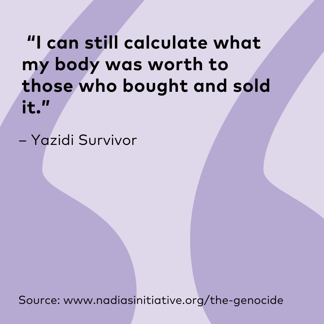 MukwegeFound's tweet photo. 🕯️ Honoring #Yazidisurvivors 10 years after #ISIS genocidal campaign in Sinjar. 6,000+ women & children kidnapped; 2,000+ still missing. #Justice is vital. Inspired by @nadiainitiative #OurWorkisNotDone campaign. Share it with your network. https://t.co/HOigFiAsuO
