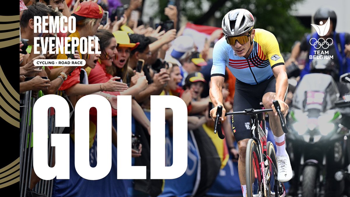 GOOOOOOOOOOOOOOLD!!! 🚴‍♂🏆🥇

This is monumental. Bigger than Montmartre. Bigger than the Eiffel Tower. 🗼

#WeAreTeamBelgium #Olympics #OlympicGames #Paris2024 #Remco  #Gold 

<a href="/NatLot_Belgie/">Nationale Loterij</a> 
<a href="/Belfius/">Belfius</a> 
<a href="/DelhaizeBelgium/">Delhaize</a> 
<a href="/DeloitteBelgium/">Deloitte Belgium</a> 
<a href="/Matexi/">Matexi</a> 
<a href="/ToyotaBelgium/">Toyota Belgium</a> 
<a href="/OrangeBENL/">Orange België</a>