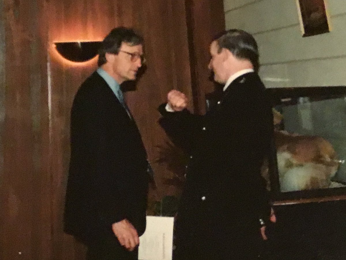 In a very pleasant conversation with Lord Fellowes in 1990.