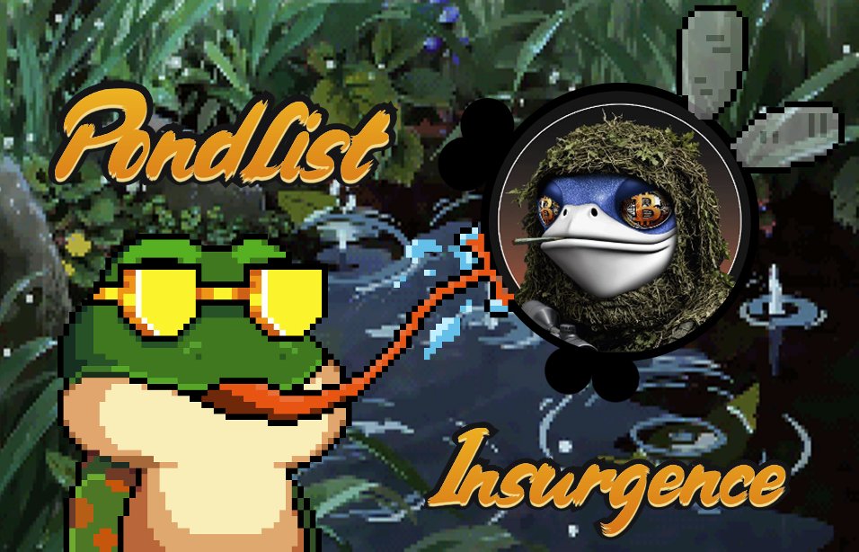 ThePondList's tweet photo. 🐸 The Pond List x @DebaucheryKEK   

We are excited to be announcing our latest collaboration with Insurgence by @DebaucheryKEK 

Welcome to the pond! RIBBIT 🐸 https://t.co/MuWUDLIfJQ
