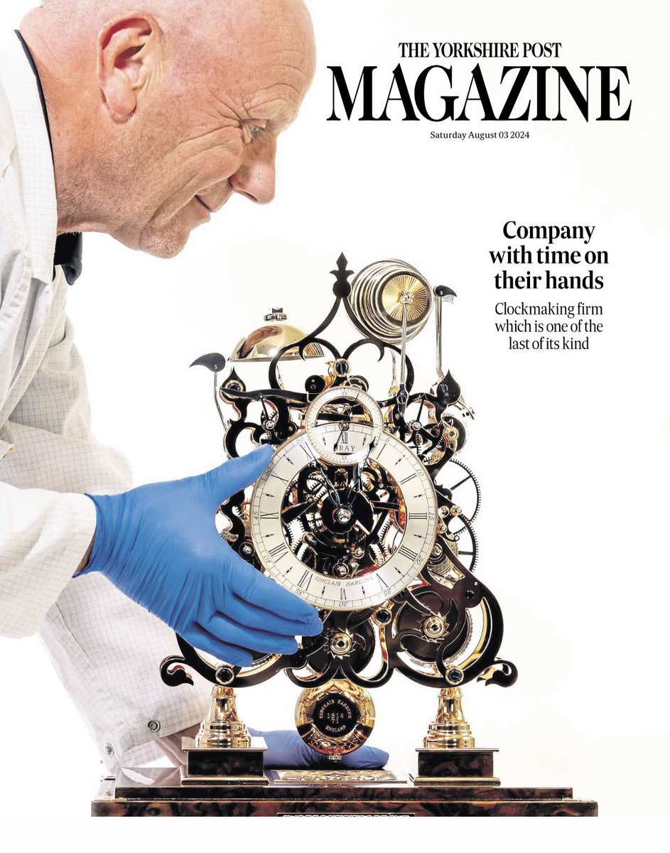 Yorkshire Post In Pictures (@ypinpictures) on Twitter photo Great to see my image from Sinclair Harding a family based #Clock #Makers based at #Emley #Yorkshire on the cover of this #weekends #yorkshirepost #Magazine whilst on annual #holiday see more #online <a href="/yorkshirepost/">The Yorkshire Post</a> words <a href="/BondChris73/">Chris Bond</a> <a href="/ypcscott/">catherine scott</a> <a href="/MarisaCashill/">Marisa Cashill</a> <a href="/JayMitchinson/">James Mitchinson</a> Great to see my image from Sinclair Harding a family based #Clock #Makers based at #Emley #Yorkshire on the cover of this #weekends #yorkshirepost #Magazine whilst on annual #holiday see more #online <a href="/yorkshirepost/">The Yorkshire Post</a> words <a href="/BondChris73/">Chris Bond</a> <a href="/ypcscott/">catherine scott</a> <a href="/MarisaCashill/">Marisa Cashill</a> <a href="/JayMitchinson/">James Mitchinson</a>
