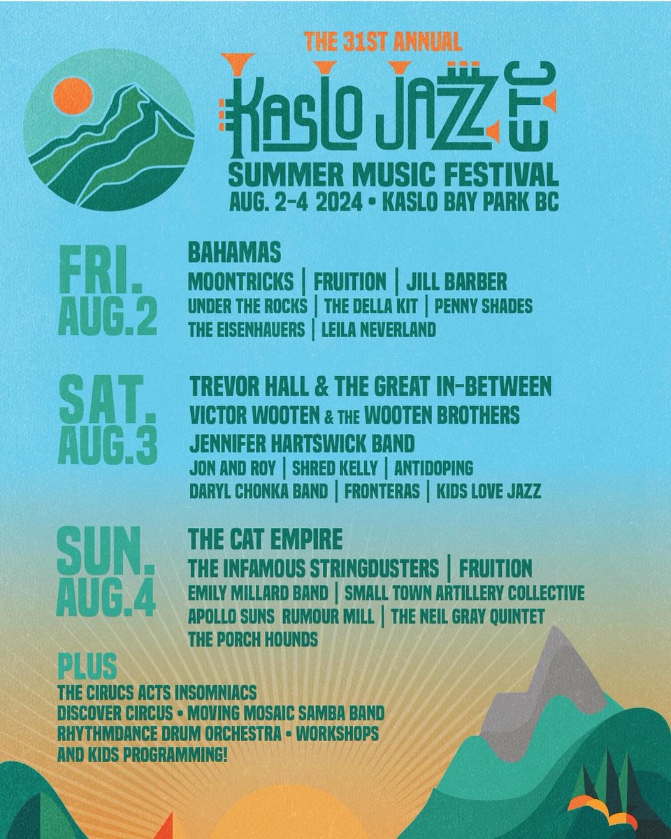 antidopingmx's tweet image. ✨ HOY HOY HOY nos vemos en Kaslo Jazz Etc. Festival, esperamos en el Holland Stage 7PM!! 🎶🇨🇦 
#antidopingreggae #roadtoziontour