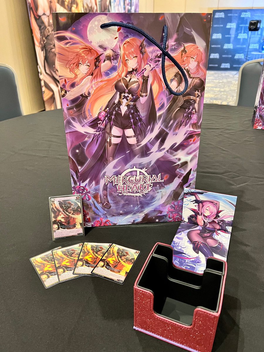 Giveaway announcement! Unable to attend Ascent Chicago? We have you covered with an Ascent Chicago at home giveaway!

1 winner will have the chance to win Ascent Chicago themed Grand Archive merch!

- 1 Nico Deck Box
- Tristan Bag
- 1 Foil Fireworks Display Promo Card 
- 4