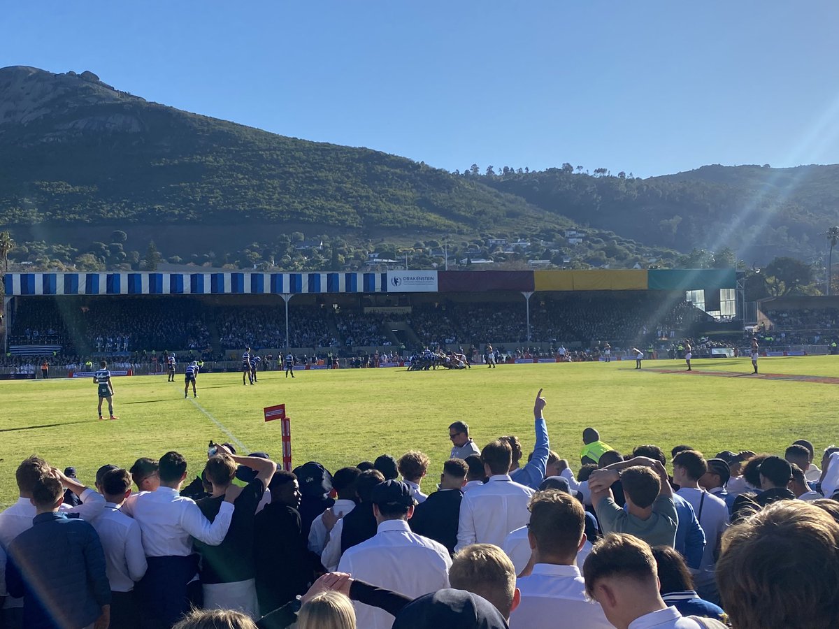 Arrival to Cape Town &amp; straight to Faure Stadium for Paarl Boys vs Paarl Gim! Biggest schoolboy going -30,000 (ish) for an U19 fixture! #SA2024 #CapeTown