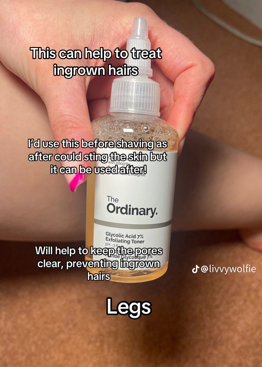Reformedsl's tweet photo. The Ordinary Glycolic Acid 7% toning solution 
it can be use as the following below: 

Face exfoliator 
scalp treatment 
Ingrown hair prevention 
back acne treatment 
deodorant alternative 
heel exfoliator https://t.co/sPcYBZZovM