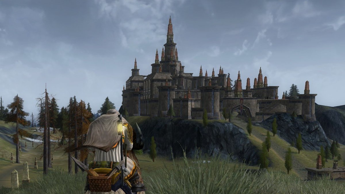 JThornshield's tweet photo. Act 2. The Wraith of Gondamon
After dispatching the Wrait and the Goblin Chieftain at Orodost, Grumbli traveled West to Gondamon. "Perhaps the Yarrow root doesn't grow in the snow," he mused.  Ah, Gondamon. This is one of Grumbli's favorite cities in Middle-earth. https://t.co/hkCWhxn2OU