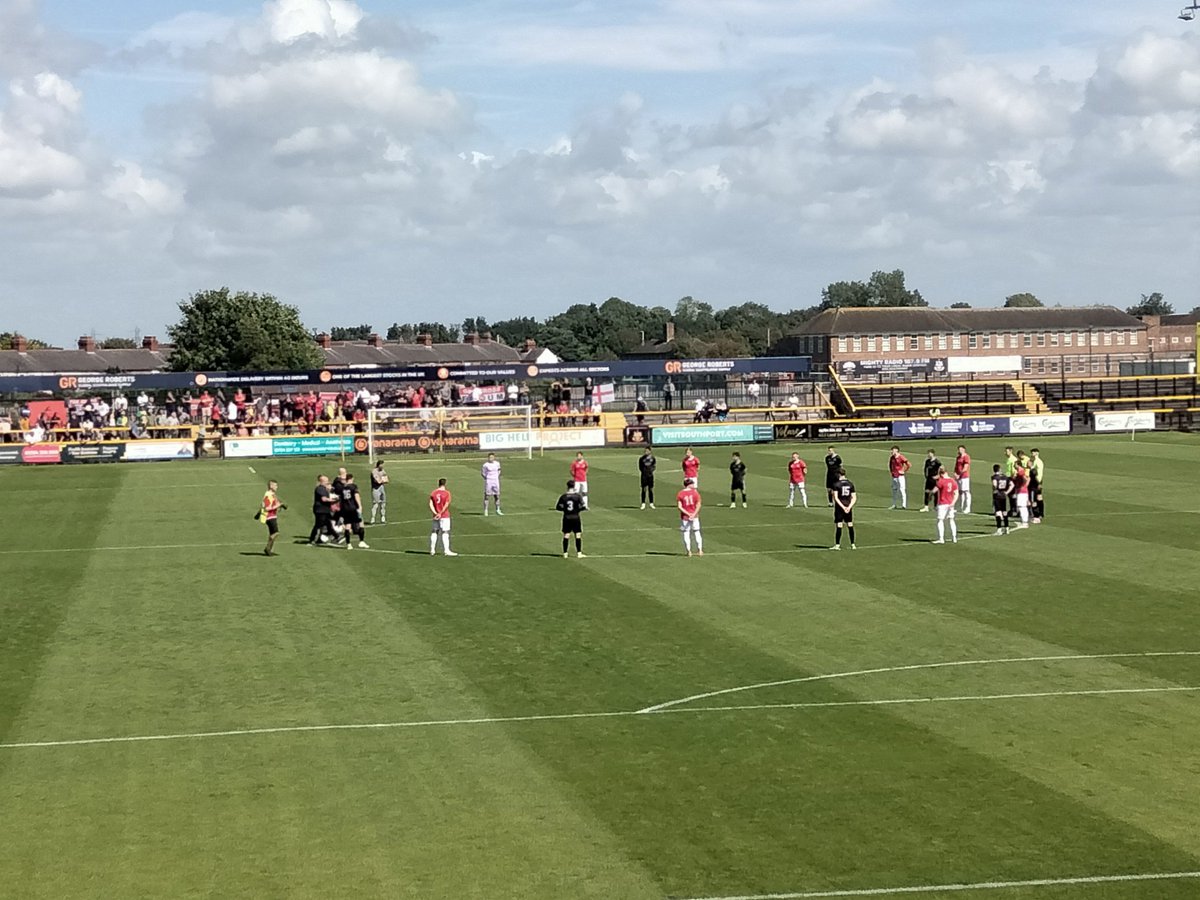 FULL-TIME: Southport 2-1 FC United of Manchester. Att: 1,029. More importantly £5k raised for Alder Hey Children's Hospital. Well done to both sets of fans. An impeccable minute's silence. Taylor Swift songs on the speakers 🙏 <a href="/southport_fc/">Southport Football Club</a> <a href="/FCUnitedMcr/">FC United of Manchester 🟥⬜⬛</a> #SouthportTogether