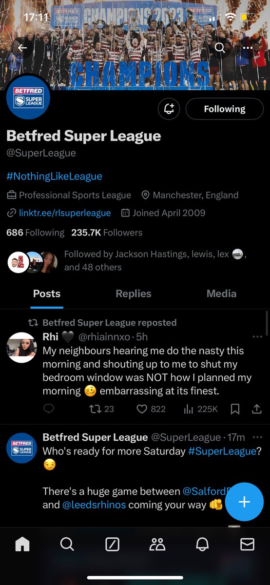 MattyRobbo67's tweet photo. Someone forgot to change account over🤣 #SuperLeague https://t.co/qAq6v5PjRH