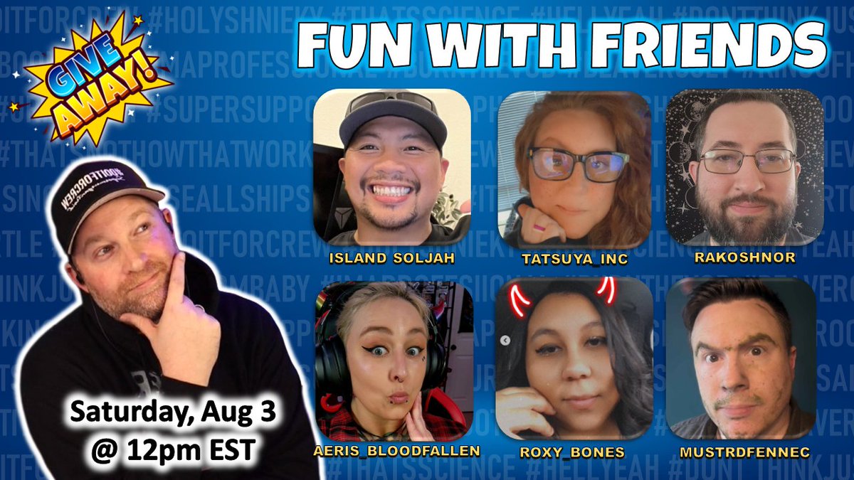 [ Birthday Month ] 

🌟 FUN WITH FRIENDS 🌟Streamer guests and a giveaway 

| Giveaways | 💖 LIVE NOW
💖 twitch.tv/supermurgantro…  #doitforcrew #supercrew