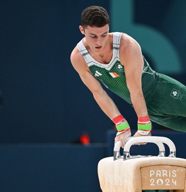 HenryMcKean's tweet photo. Gold! Rhys McClenaghan wins gold in the Olympics pommel horse! First Olympic gymnastics medal for Ireland 🇮🇪 ever. Magic. #TeamIreland @McClenaghanRhys @Olympics #RhysMcClenaghan 🥇 #OlimpiadasParís2024 #Olympics @TeamIreland https://t.co/YieyXsOwU3