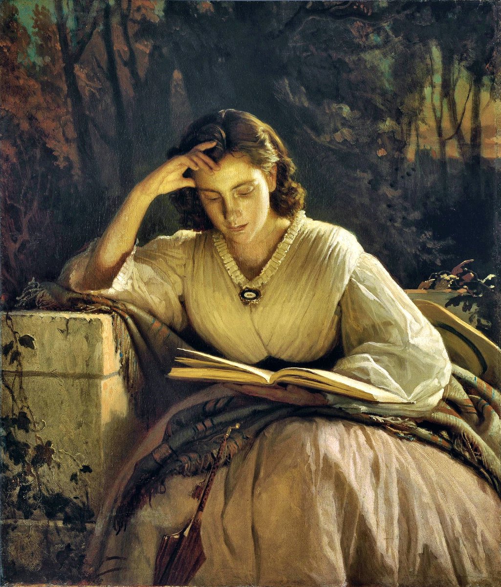 wIGFEh6ZVA100Sq's tweet photo. Ivan Kramskoy - "Reading woman (portrait of artist's wife)" https://t.co/EY1duvSns9