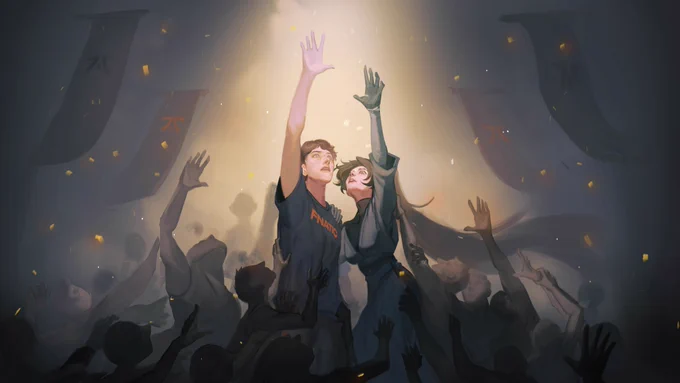 painted the illustration for Derivakat's new song with FNATIC, COMEBACK :3 a pleasure as always 