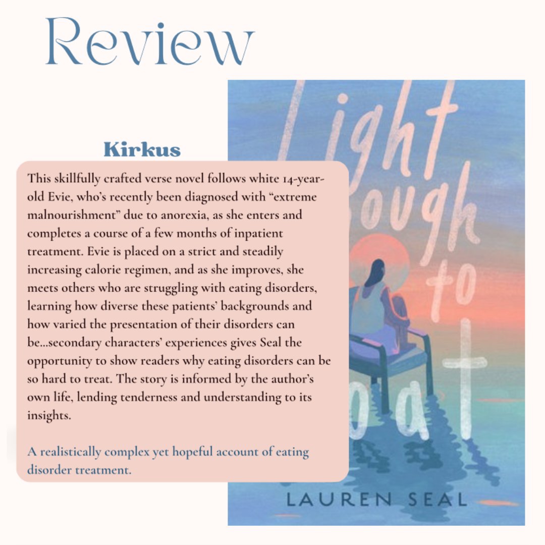 A wonderful review of Lauren Seal’s debut, LIGHT ENOUGH TO FLOAT, from Kirkus! bookshop.org/p/books/light-…
@penguintean <a href="/writingseal/">Lauren</a> <a href="/kirkusreviews/">Kirkus Reviews</a>