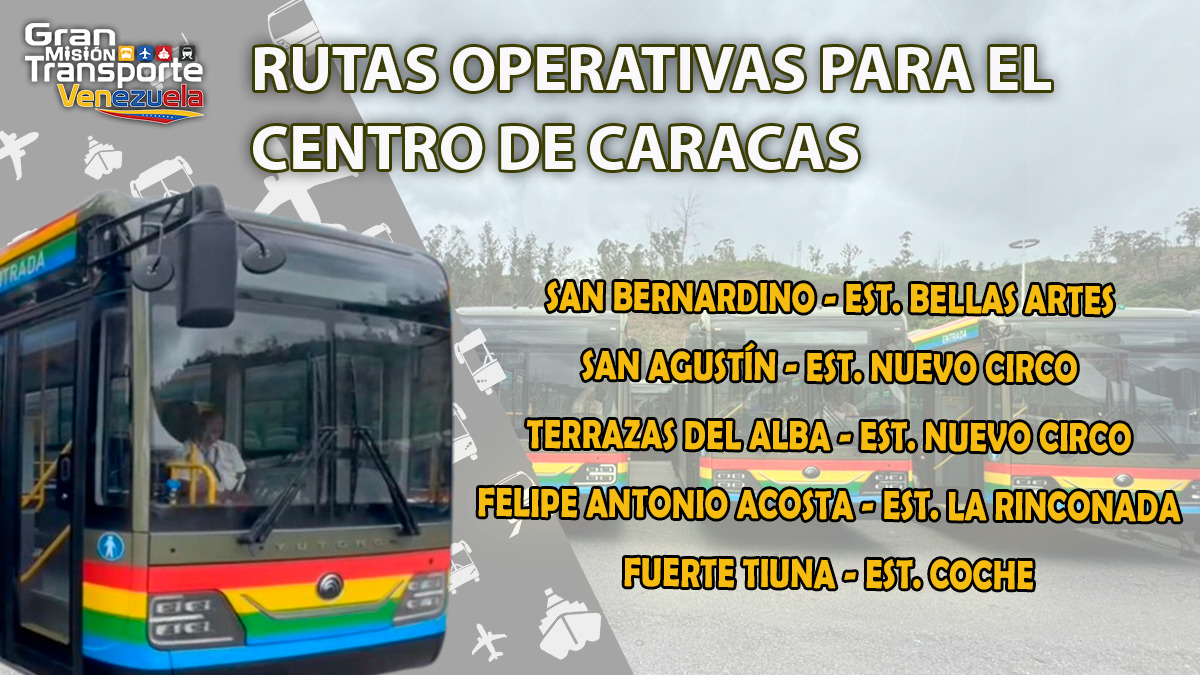 #Entérate | Conoce las 15 rutas operativas que ofrece el MetroBús que garantizarán una movilidad cómoda, rápida y eficaz a través del Centro de la Gran Caracas ¡Trasladarse en la capital nunca fue tan fácil! ¡#GMTVzlaIndetenible!