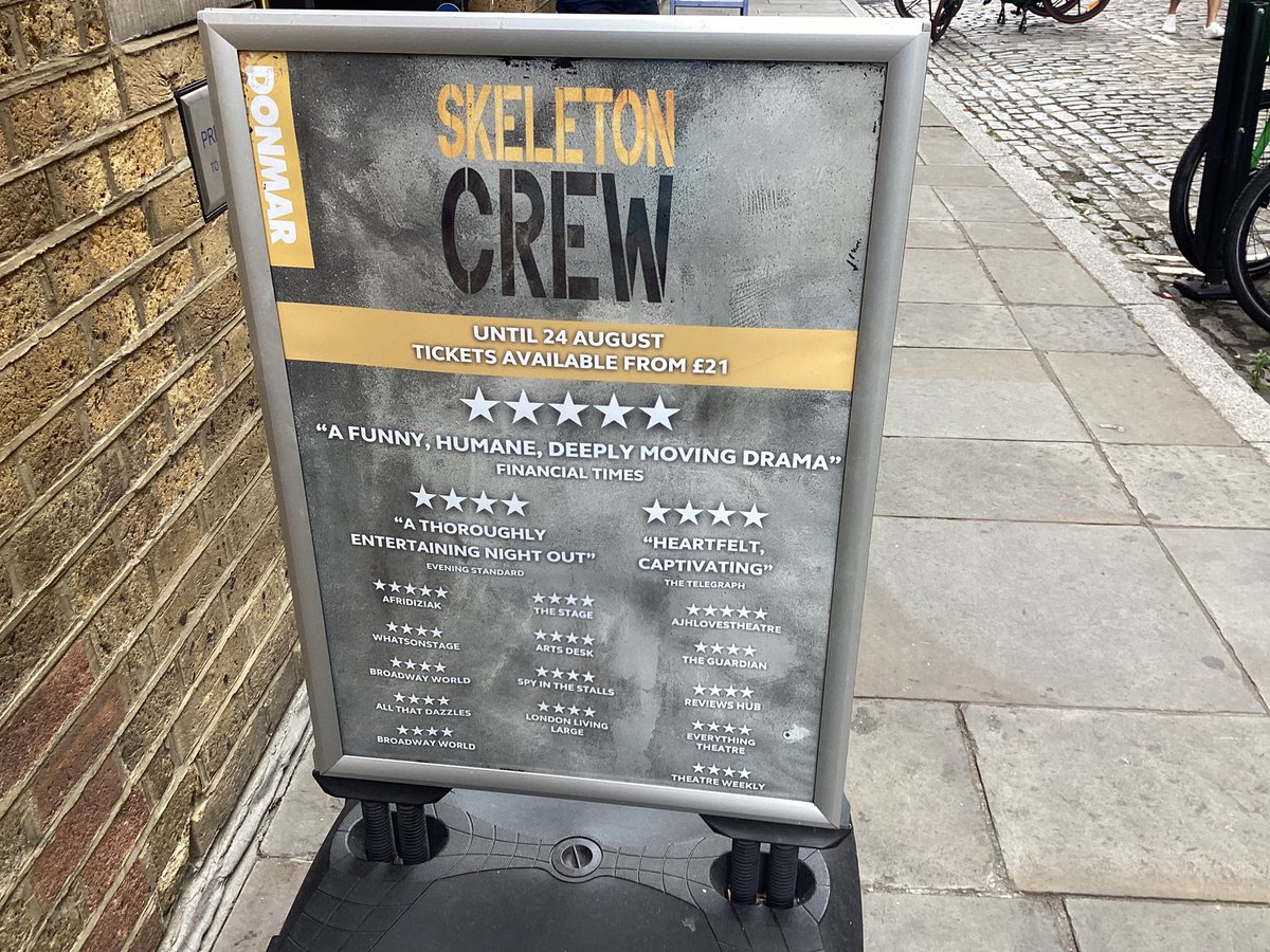 darran brown (@middx2) on Twitter photo Thank you to the cast of SKELETON CREW <a href="/DonmarWarehouse/">Donmar Warehouse</a> for a wonderful afternoon of theatre. A marvellous play & a fabulous cast! 🎭👏👏 Thank you to the cast of SKELETON CREW <a href="/DonmarWarehouse/">Donmar Warehouse</a> for a wonderful afternoon of theatre. A marvellous play & a fabulous cast! 🎭👏👏