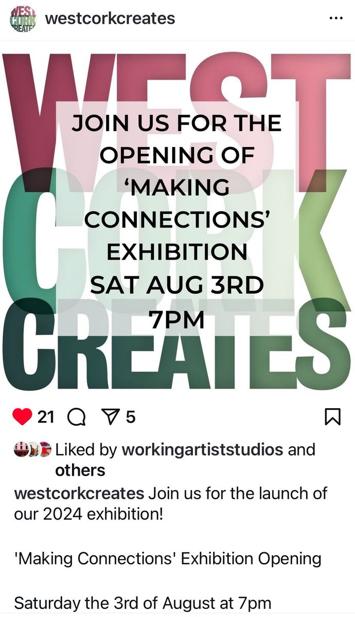 angelabradyRIBA's tweet image. Tonight launch of  #westcorkcreates exhibition at #cnocbui arts centre Union Hall West Cork 45 artists group show I have 2 glass artworks and One acrylic painting selected in show