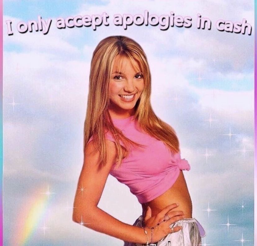 Broke4Raven's tweet photo. He: I’m sorry goddess blah blah blah  
Me: …

Always Britney vibes ✨🌈🫱🏻💸 https://t.co/RyvJbqQ3T9