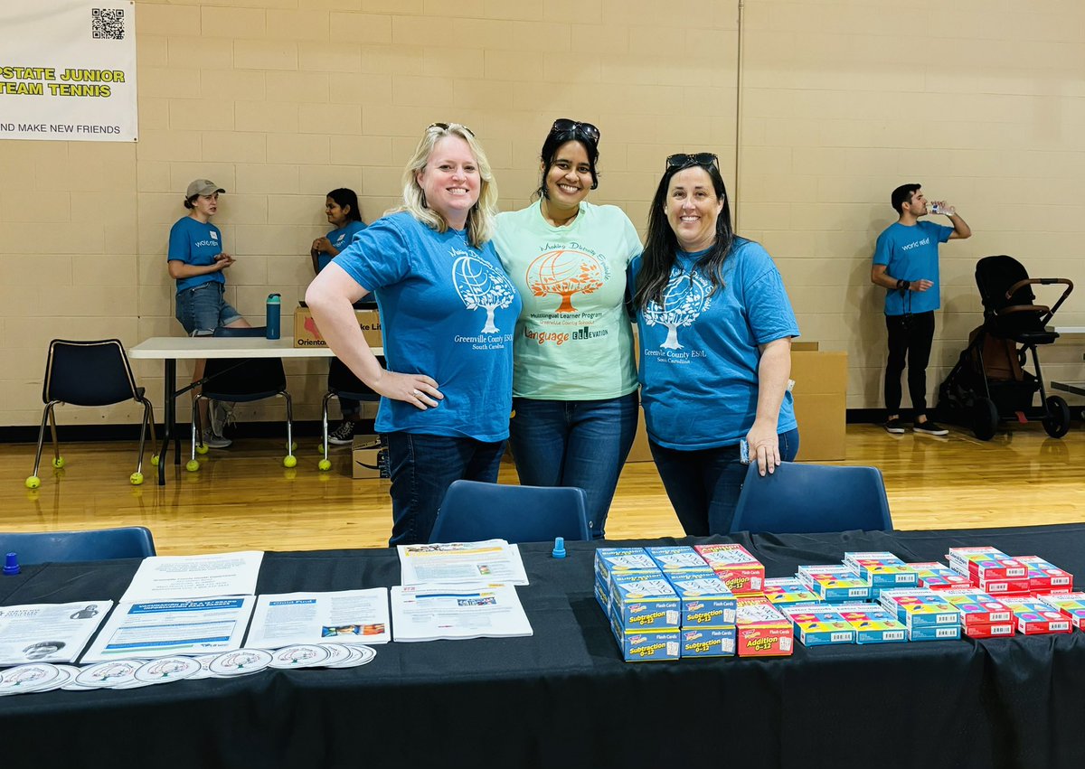 We are happy to support our <a href="/gcschools/">Greenville County Schools</a> families at the Back to School bash with <a href="/WorldRelief/">World Relief</a> ! Here to support! Love ❤️ our families! #MLs #ELL #MLP #EL #ESOL <a href="/CMcDavid_GCSD/">Charlotte McDavid, PhD</a> <a href="/tdean65/">Tara Dean</a> <a href="/timwallergvl/">Tim Waller</a>