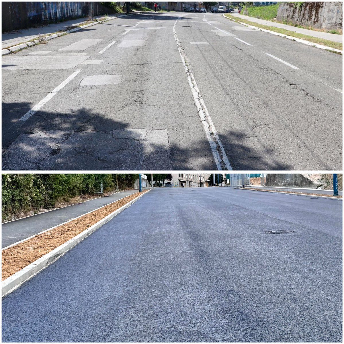 Saobraćajnica koja spaja tranzit i glavnu gradsku saobraćajnicu, kojom trolejbusi izlaze i vraćaju se u garažu bila je u izuzetno lošem stanju. Od danas više nije. Majdanska ulica dobila je novi kvalitet i sigurnost. 
Ujutro će biti otvorena za saobraćaj.