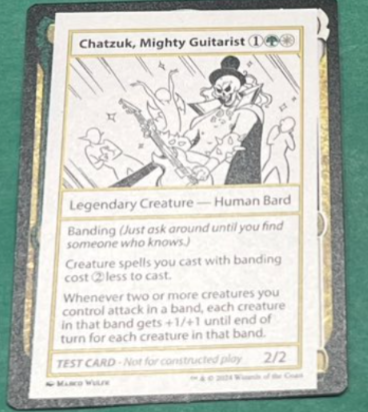 banding playtest card mtg Mercenary // Dinosaur Double-Sided Token [Outlaws of Thunder Junction main image 1