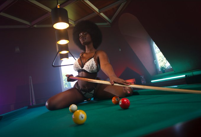 This billiards game is full of passion and style! 👙🎱 Who said you can't mix pleasure with the game? 🔥💃 @Lexiluv_00 <a href="/tag/playfulelegance"class="tags"><span>#playfulelegance</span></a><a href="/tag/billiardsinlingerie"class="tags"><span>#billiardsinlingerie</span></a><a href="/tag/sensua"class="tags"><span>#sensua</span></a>
