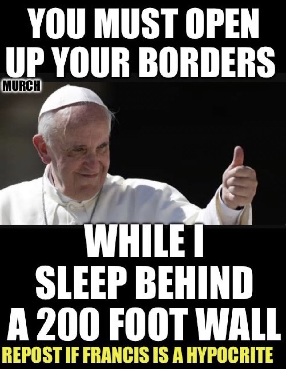 Who thinks Pope Francis is a Liberal hypocrite trying to help usher in the Global, Evil, New World ? 🙋‍♂️