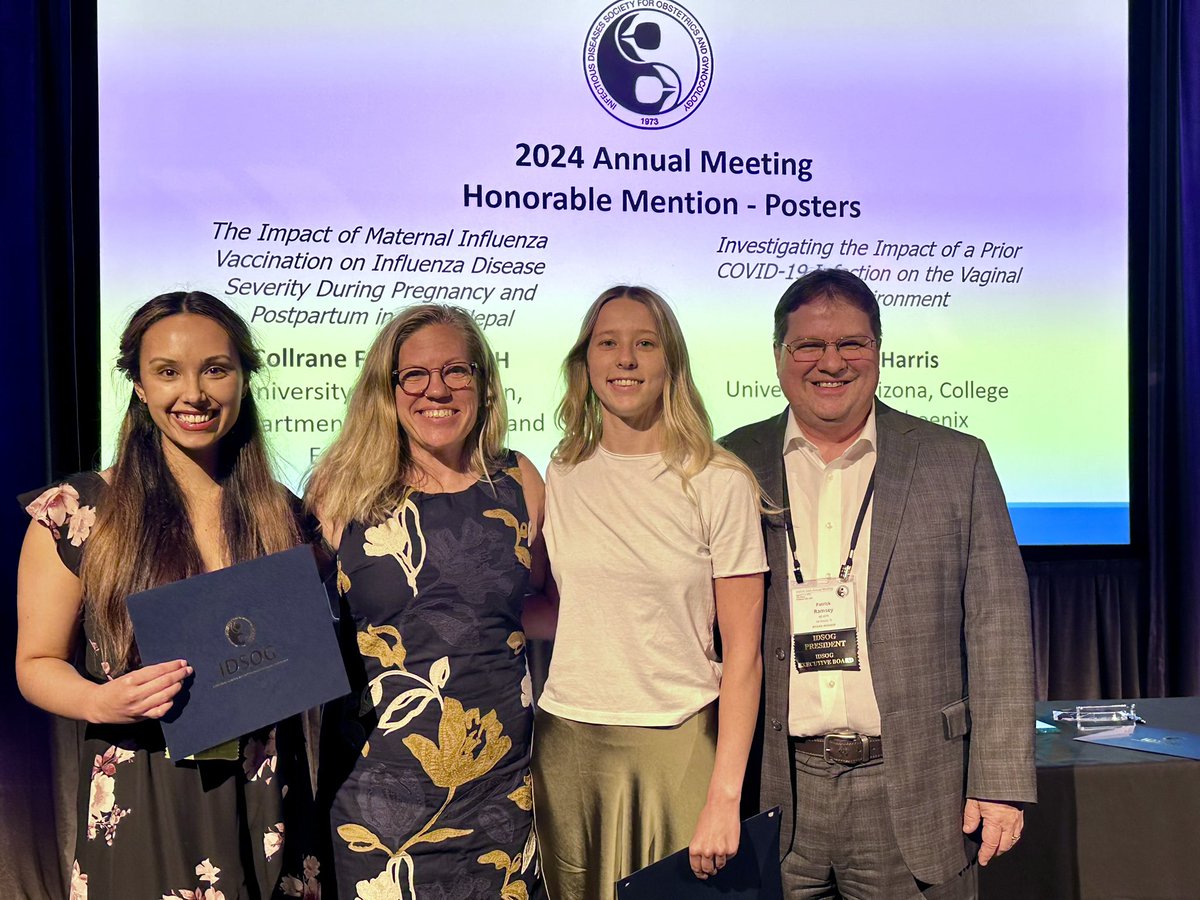 HerbstKralovetz's tweet image. Congratulations to all of our @idsog_org oral &amp;amp; poster awardees! Special shout out to Herbst-Kralovetz team member Hannah Harris for receiving Honorable Mention for her poster on prior #COVID infection &amp;amp; changes in vaginal microenvironment at #IDSOG2024! #OneHealth #WomensHealth