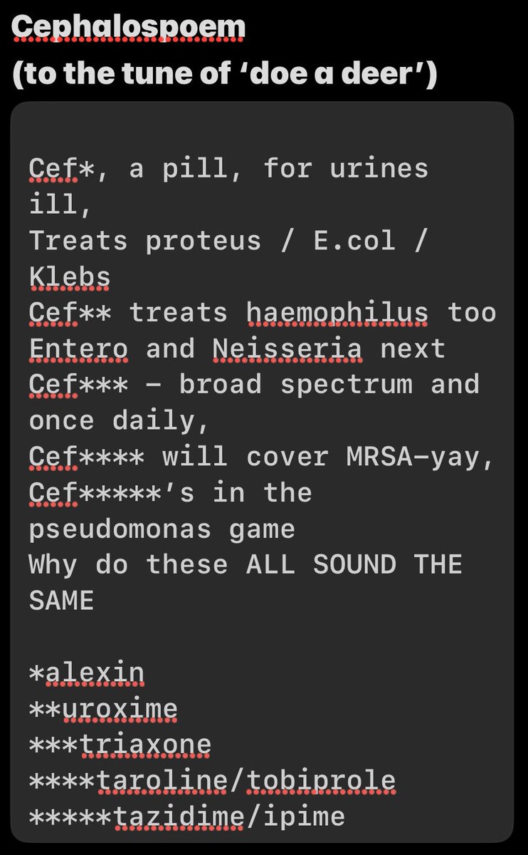 IDiots_pod's tweet image. As requested. 

#IDXposts #IDtwitter #cephalosporins #hardCisthewaytobe #MedEd #foam #FOAMed #antibiotics