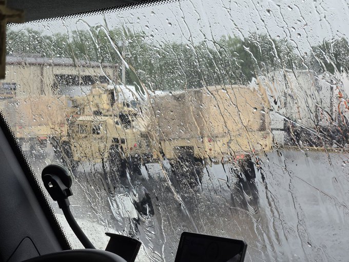 What's up with all the military vehicles lately? I've seen them in NY and PA now, tons of them https://t<a href="/tag/myxanniversary"class="tags"><span>#myxanniversary</span></a>