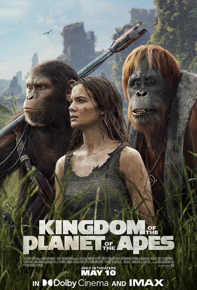 FilmesRome's tweet photo. #KingdomofthePlanetoftheApes it wasn’t as good as I hoped. It’s kind of overly long for the characters introduction with a weak story of more of the same. Still got some interesting moments &amp; enjoyed #FreyaAllan interpretation whom I wish she got more participation in the film. https://t.co/XZm6npdV2e